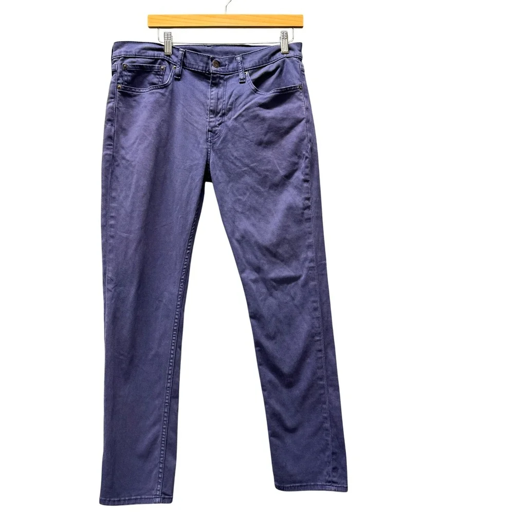 Levi's 511 Pants Mens 34x32 (34x31 ACTUAL) Slim Fit Purpleish Blue Chino Vintage